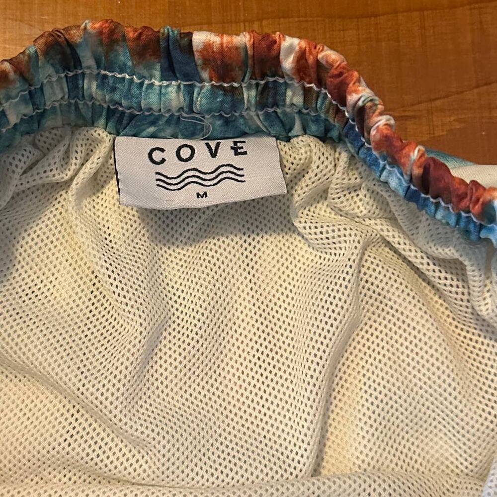 cove kids Print Swim Trunks Boys Blue & cream Ombre Shorts size medium - Picture 5 of 10